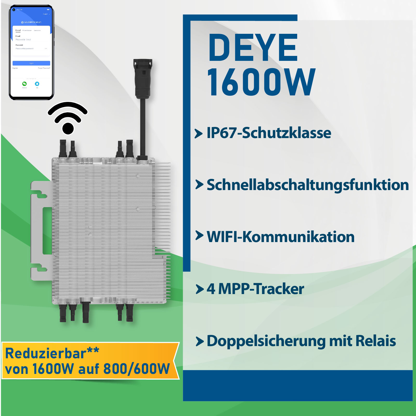 Balkonkraftwerk Mit Speicher Komplettset W Bifazial Deye