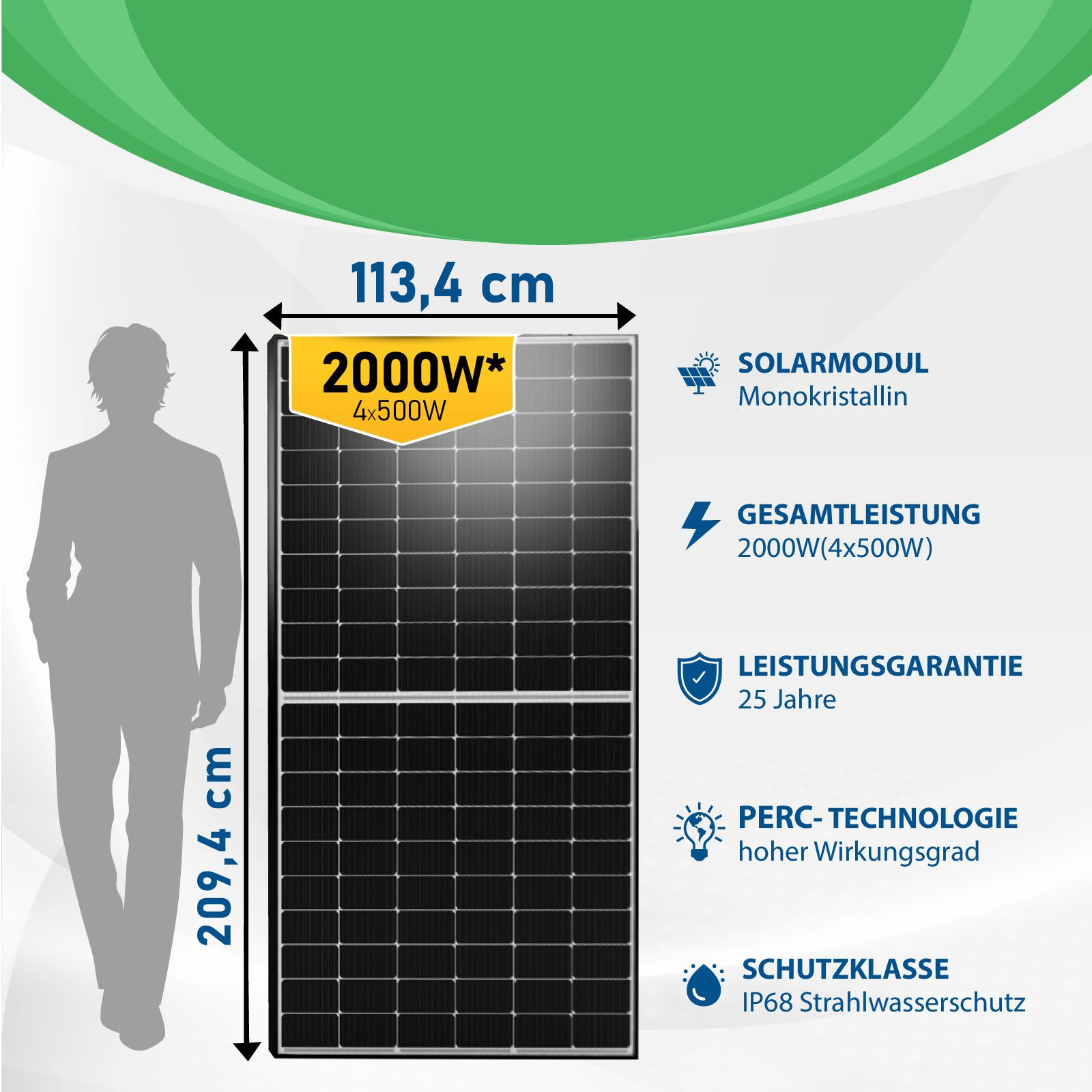 2000w Photovoltaik Balkonkraftwerk Mit Epp 500w Solarmodule Hoymiles