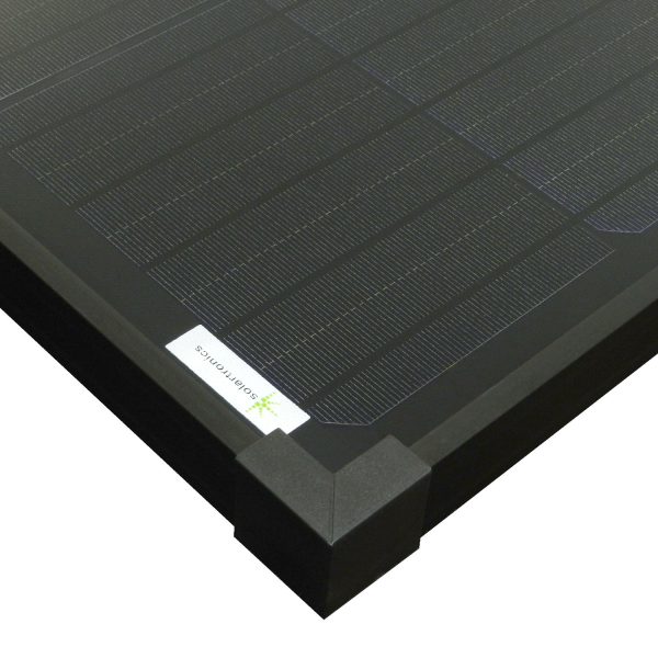 Solarmodul 100 Watt schwarz Mono Solarpanel Solarzelle 1200x545x30 93043 